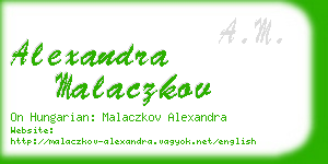alexandra malaczkov business card